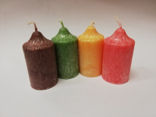 Svíčka vonná z palmového vosku - sada 4 adventních svíček - č.4