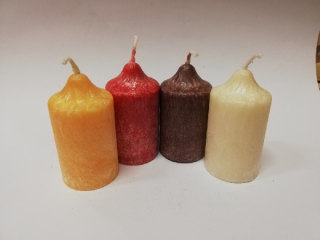 Svíčka vonná z palmového vosku - sada 4 adventních svíček - č.5