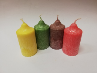Svíčka vonná z palmového vosku - sada 4 adventních svíček - č.8