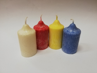 Svíčka vonná z palmového vosku - sada 4 adventních svíček - č.9