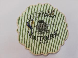 Textilní prostírání na stůl kulaté 20cm - zelené - L´Hotel Victoire
