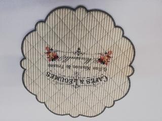 Textilní prostírání na stůl kulaté 30cm - šedé - cafés & L écumes