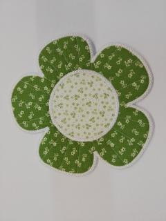 Textilní prostírání na stůl kytička 20cm - zelená