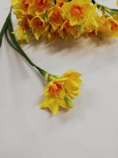 Umělý narcis žluto-oranžový - 45 cm