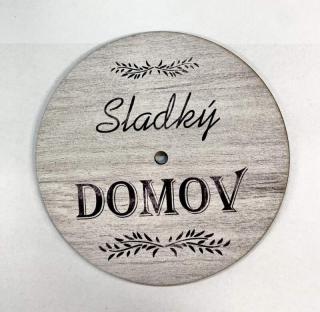 Víko s otvorem na knopku - kruh 10 cm - Sladký domov