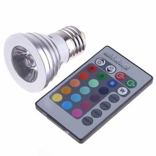 Barevná LED žárovka E27 3W + dálkovým ovladačem (LED žárovka multicolor s dálkovým ovládáním)