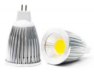 LED žárovka MR16 COB 8W teplá bílá (LED žárovka s paticí MR16 8W)