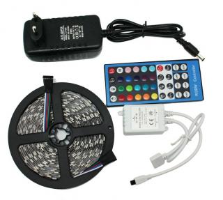 Light LED pásek 12V SMD 5050 60LED/m, IP20, 12W/m, RGB+WW 2m komplet (LED pásek multicolor + teplá bílá 2 metry)