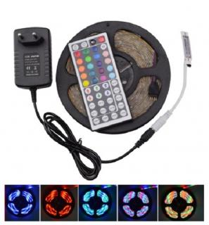 Light LED pásek 5050 60LED/m IP20 14,4W/m RGB, 2m, komplet (LED pásek multicolor komplet 2metry SMD 5050 )