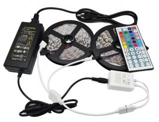 Light LED pásek 5050 60LED/m IP20 14,4W/m RGB, 8metrů, komplet (LED pásek multicolor 8 metrů komplet )