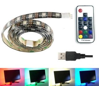 Light LED pásek 5V USB SMD5050 30LED/1m, voděodolný, RGB, 1metr 17-DO (LED pásek RGB 1 metr s USB )