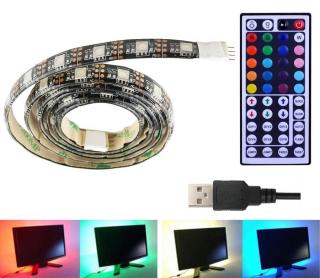 Light LED pásek 5V USB SMD5050 30LED/1m, voděodolný, RGB, 1metr 44-DO (LED pásek RGB 1 metr s USB )