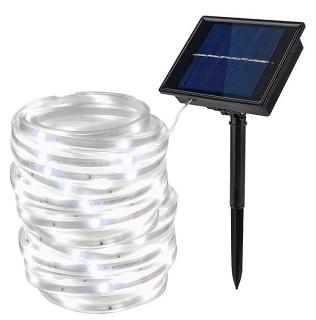 Light LED solární pásek SMD3528 IP67 čistá bílá, 5 metrů (Solární LED pásek 5 metrů )