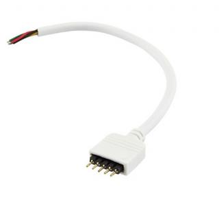 Napájecí kabel pro RGBW s konektorem, vidlice, délka 100cm (Konektor k spojení LED pásků RGBW, RGBWW)