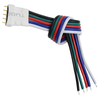 Napájecí kabel pro RGBW s konektorem, vidlice (Konektor k spojení LED pásků RGBW, RGBWW)