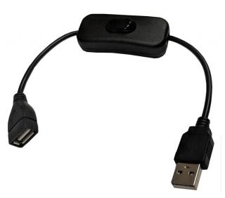 ON/OFF USB-A/USB-B napájecí kabel s vypínačem (Pro jednoduché ovládání LED pásku)