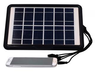 Přenosný solární panel 8W  (Praktická solární nabíječka )