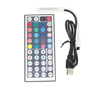 RGB kontroler pro LED pásky 5V USB 44 tlačítek (Dálkový ovladač a přijímač k multicolor LED pásku USB)