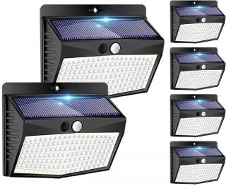 Solar 136 Zahradní světlo s pohybovým čidlem 136 LED set 6 kusů (Solární LED světlo s PIR čidlem)