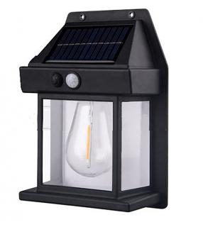 Solar E24/2 Zahradní světlo s pohybovým čidlem LED COB set 2 kusů (Solární LED světlo s PIR čidlem)