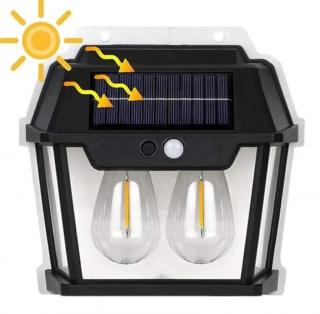 Solar E24/2 Zahradní světlo s pohybovým čidlem LED COB (Solární LED světlo s PIR čidlem)