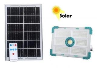 SOLAR S280 Solární LED osvětlení čistá bílá s dálkovým ovladačem (Solární reflektor - výstražné světlo)