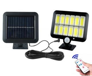 Solární LED reflektor 12 LED dálkový ovladač (Solární LED světlo s PIR čidlem)