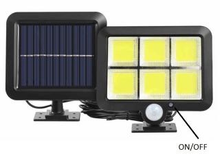 Solární LED reflektor 120 LED COB (Solární LED světlo s PIR čidlem)