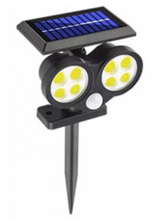 Solární osvětlení s PIR čidlem pohybu 8 LED COB (Solární LED světlo s PIR čidlem)