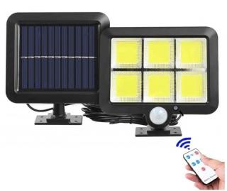 SS06 Solární LED reflektor LED COB dálkový ovladač (Solární LED světlo s PIR čidlem)