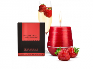 Afrodiziakální svíčka Magnetifico aphrodisiac candle Sweet strawberries