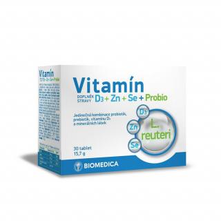 Biomedica Vitamín D3+Zn+Se+Probio Biomedica 30 tbl.