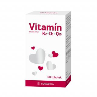 Biomedica Vitamín K2+D3+Q10 Biomedica 60 tob.