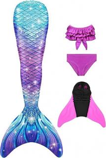 Mořská panna bikiny set s ploutví