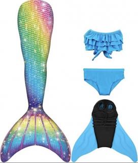 Mořská panna bikiny set s ploutví