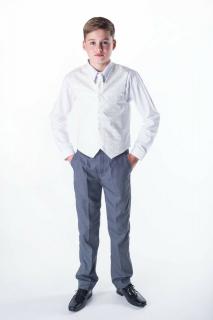 Vesta, košile, kalhoty kravata - chlapecký společenský komplet