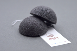Konjac Obličejová houba - Bambusové uhlí Polokoule