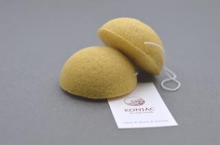 Konjac Obličejová houba - Kurkuma Polokoule