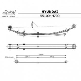 Listové péro Hyundai H1 ( 6137204 )