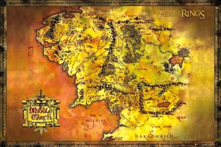 POSTER LORD OF THE RINGS - Map of Middle Earth