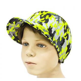 BAZAR Softshellová čepice CAMOUFLAGE,30000/15000 - neon zelená