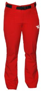 Dámské ZATEPLENÉ softshellové kalhoty DO PÁSKU - 5 barev L, červená