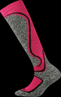 DĚTSKÉ lyžařské MERINO podkolenky CARVING - 7 BAREV 30-34, růžová magenta