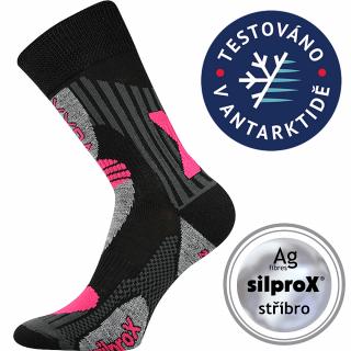 Zimní ponožky Voxx VISION s MERINEM -3 barvy 35-38, černo-růžová