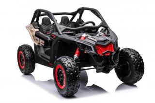 Dětská elektrická buggy Can-am Maverick X RS TURBO RR Model 2024 LCD+4x200w 2x24V - černá  Dálkové ovládání v ceně
