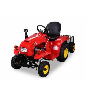 ZAHRADNÍ TRAKTOR S PŘÍVĚSEM 110CCM červený  Model 2024 prodloužená zadní náprava pro lepší stabilitu