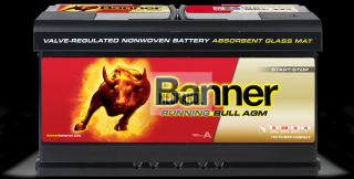 Autobaterie Banner Running Bull AGM 592 01, 12V, 92Ah, 850A.   (12 V, 92 Ah)