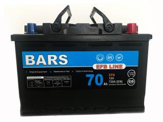 Autobaterie BARS EFB Line 12V 70Ah 720A  (BARS 12V 70Ah EFB)