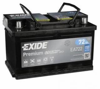 EXIDE Premium 12V 72Ah 720A EA722 (Exide premium 72Ah)