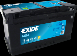 EXIDE Start/stop AGM EK960 12V 96Ah 850A (AGM EK960)